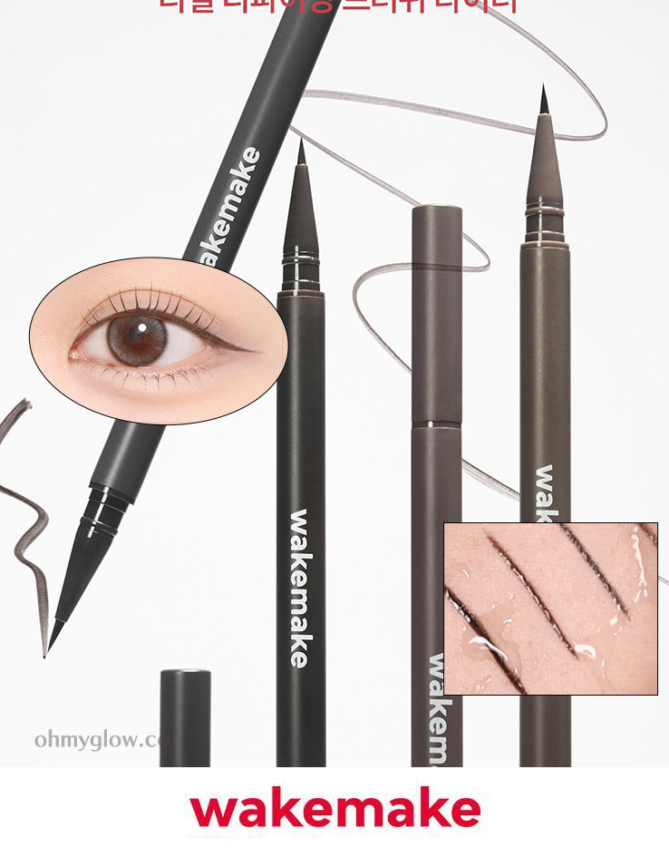 韓國 WakeMake Real Defining Brush Liner 持久防暈染眼線液(#01-04) - 4色選擇