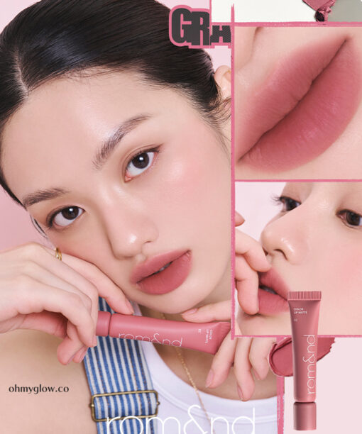 韓國 rom&nd Color Lip Matte 填充唇紋柔和軟霧唇泥 (#00 - 08) - 9色選擇