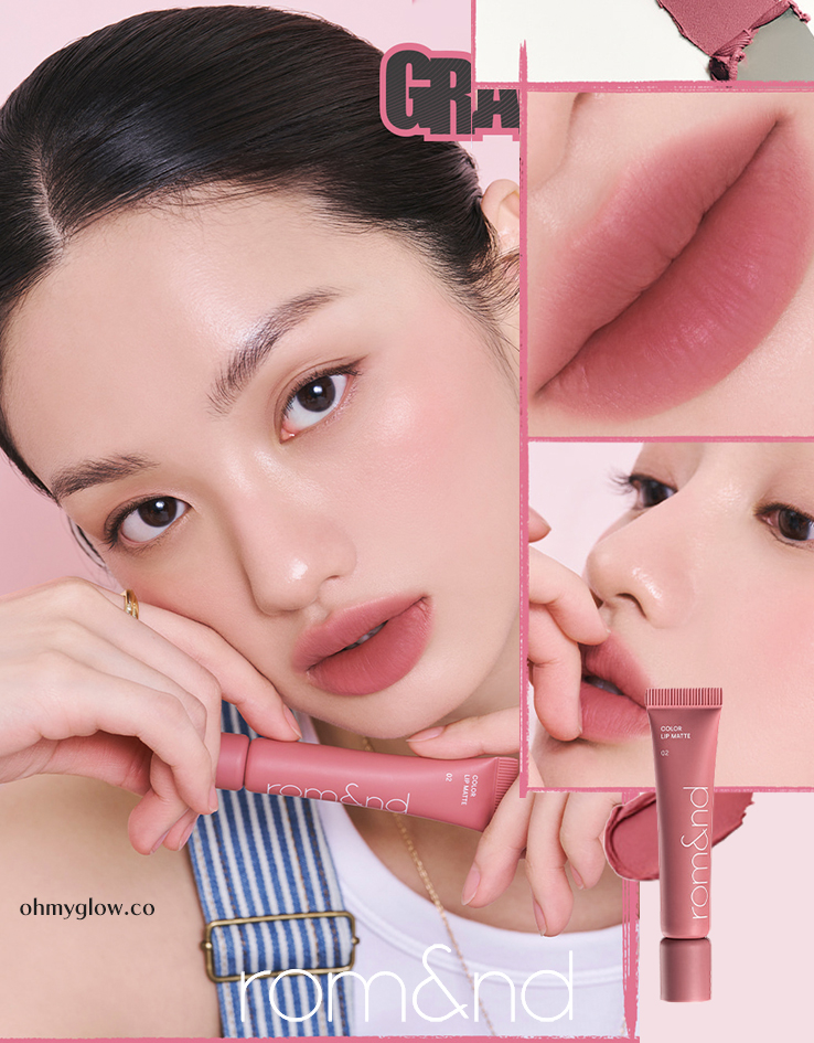 韓國 rom&nd Color Lip Matte 填充唇紋柔和軟霧唇泥 (#00 - 08) - 9色選擇