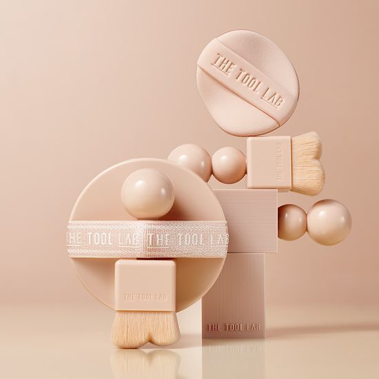 OliveYoung高評滿分氣墊！韓國 The Tool Lab Stamp Skinfit Cushion Glow + Brush 120小時持久自然水光薄透粉底氣墊連印章掃 - 3色選擇