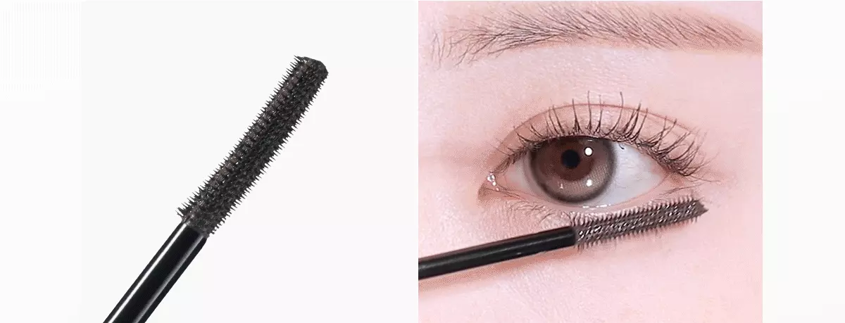 睫毛膏 X 睫毛攝子一體式～韓國 WakeMake Real Defining Lash Mascara 金屬X睫毛Tweezer梳刷雙重刷頭睫毛膏(自然捲翹/自然纖長) - 2色選擇