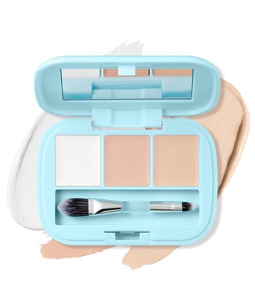 韓國 AMUSE Airy Spot Concealer Palette 遮瑕X提亮X校色3合1輕盈無瑕3色遮瑕盤連掃