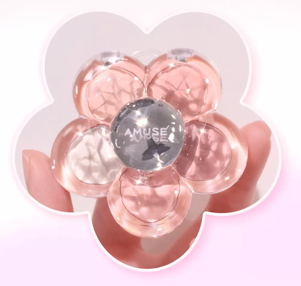 〖眼影．胭脂．高光 all in one〗韓國 AMUSE X 員瑛 Flora Eye Palette 花花眼影盤內附鏡子(#01-04) - 4色調選擇