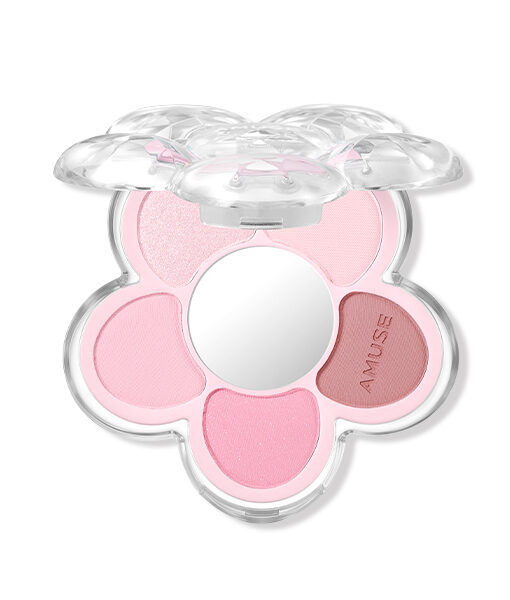 〖眼影．胭脂．高光 all in one〗韓國 AMUSE X 員瑛 Flora Eye Palette 花花眼影盤內附鏡子(#01-04) - 4色調選擇