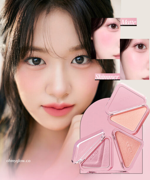 韓國 CLIO Essential Blush Tap 必備透感單色三角胭脂(啞光/透亮感2款質地) - 多色選擇