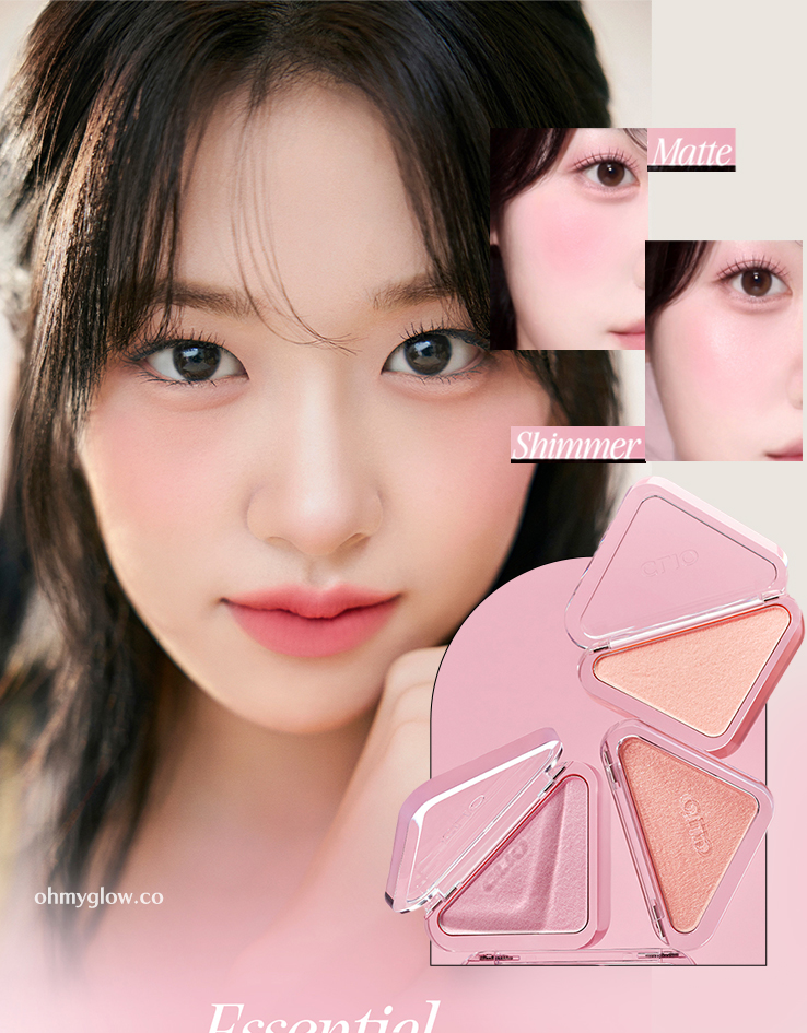 韓國 CLIO Essential Blush Tap 必備透感單色三角胭脂(啞光/透亮感2款質地) - 多色選擇