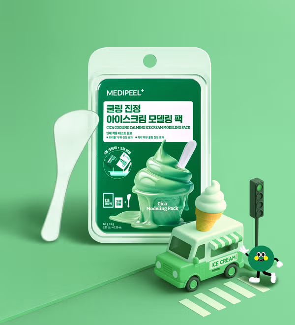 韓國 Daiso x Medi-Peel Cica Cooling Soothing Ice Cream Modeling Pack 積雪草冰涼舒緩升級雪糕冰淇淋軟膜