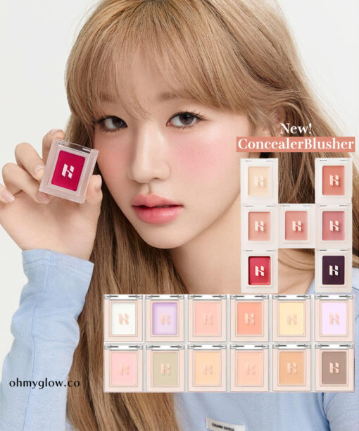 韓國 New ConcealerBlusher 胭脂色！ 太研愛用款🩷～Holika Holika My Fave Piece Concealer 單色多用途調色校正/修飾柔焦/遮瑕/胭脂色 - 19色選擇