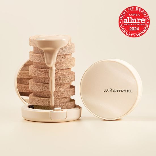 韓國Jung Saem Mool Skin Nuder Cover Layer Cushion SPF 50+ PA+++ 24小時輕薄無瑕半霧面裸肌氣墊 - 5色選擇