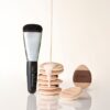 韓國 Studio17 Skin Fit Base Makeup Kit 輕薄服貼修飾毛孔迷你一字粉底掃＋迷你手指粉撲4個(霧面款x2, 光澤款 x 2)連收納盒 底妝套裝