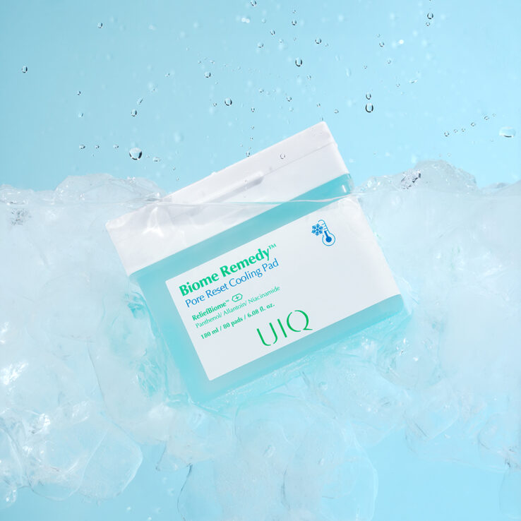 3秒涼感～韓國 UIQ Biome Remedy Pore Reset Cooling Pad 專利微生物群收毛孔降溫爽膚棉片 - 80片裝