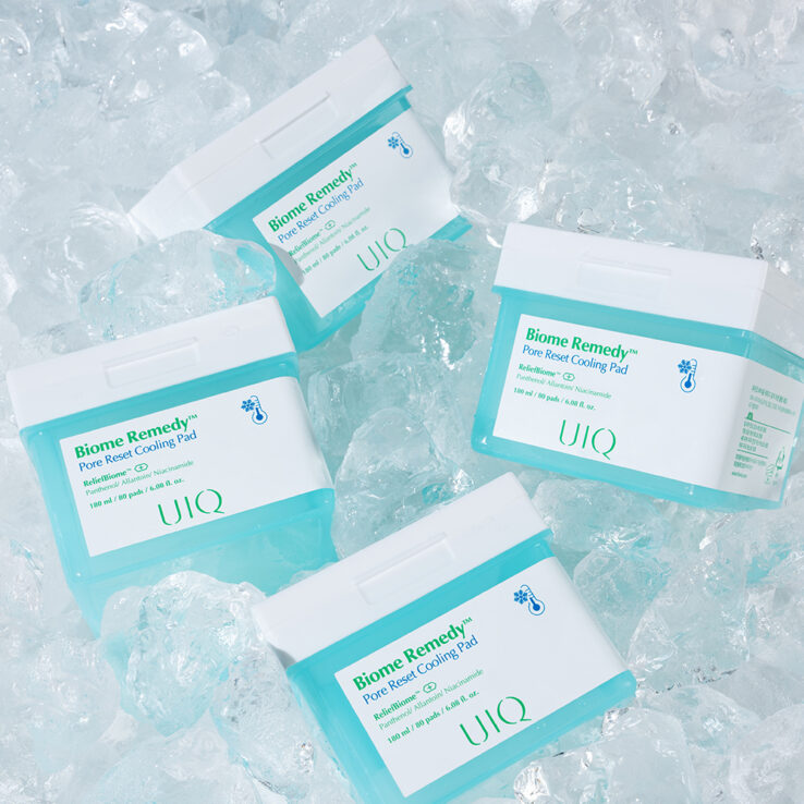 3秒涼感～韓國 UIQ Biome Remedy Pore Reset Cooling Pad 專利微生物群收毛孔降溫爽膚棉片 - 80片裝