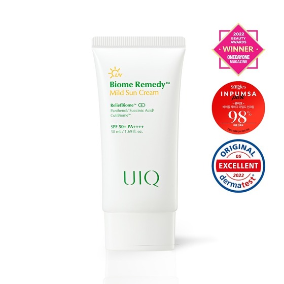 韓國 UIQ Biome Remedy Mild Sun Cream SPF50+ PA++++專利微生物群溫和物理防曬 - 50ml