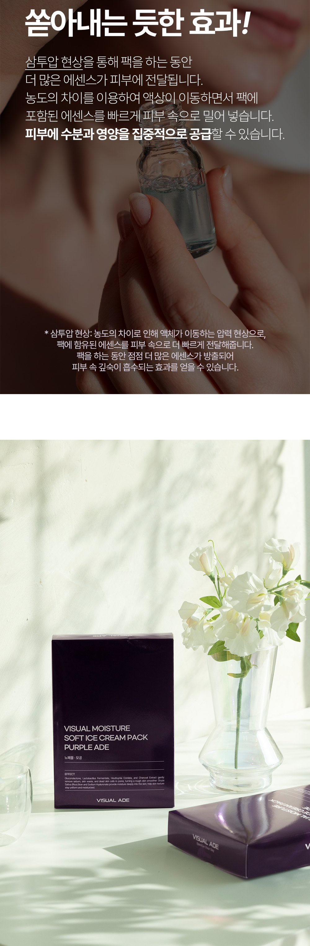 每片66g! 連高濃度精華包不用加水～韓國 Visual Ade Visual Moisture Soft Ice Cream Pack 皇牌軟雪糕冰淇淋凝膠軟膜(💚茶樹積雪草鎮靜/ 💛維他命提亮/ 💜去角質毛孔護理) 一盒5片裝 - 多種選擇