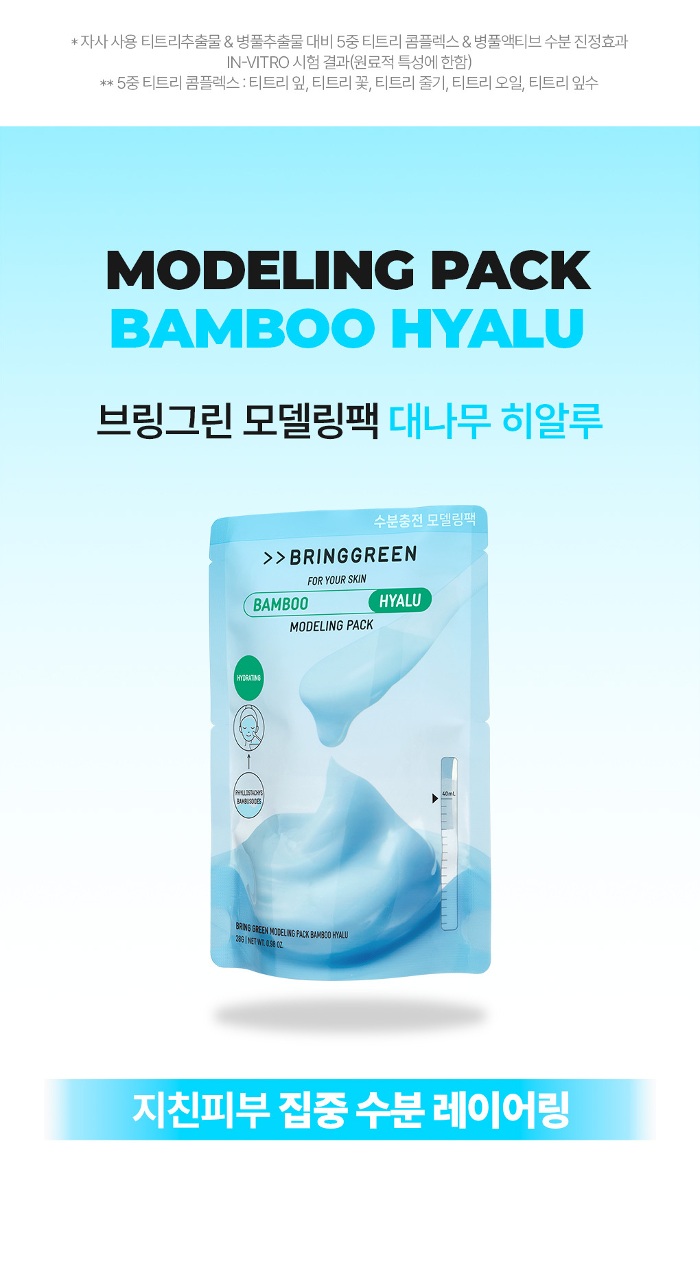 韓國 Bring Green Modeling Pack 軟膜(鎮靜🌿茶樹積雪草/保濕💦竹萃透明質酸/ ✨美白超級檸檬穀胱甘肽) - 3種選擇