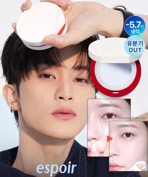 一秒控油☁️柔焦降溫🧊妝前&補妝都ok! 韓國 espoir Be Velvet Sebum Cut Cooling Cushion 24小時持妝控油清涼霧面定妝氣墊