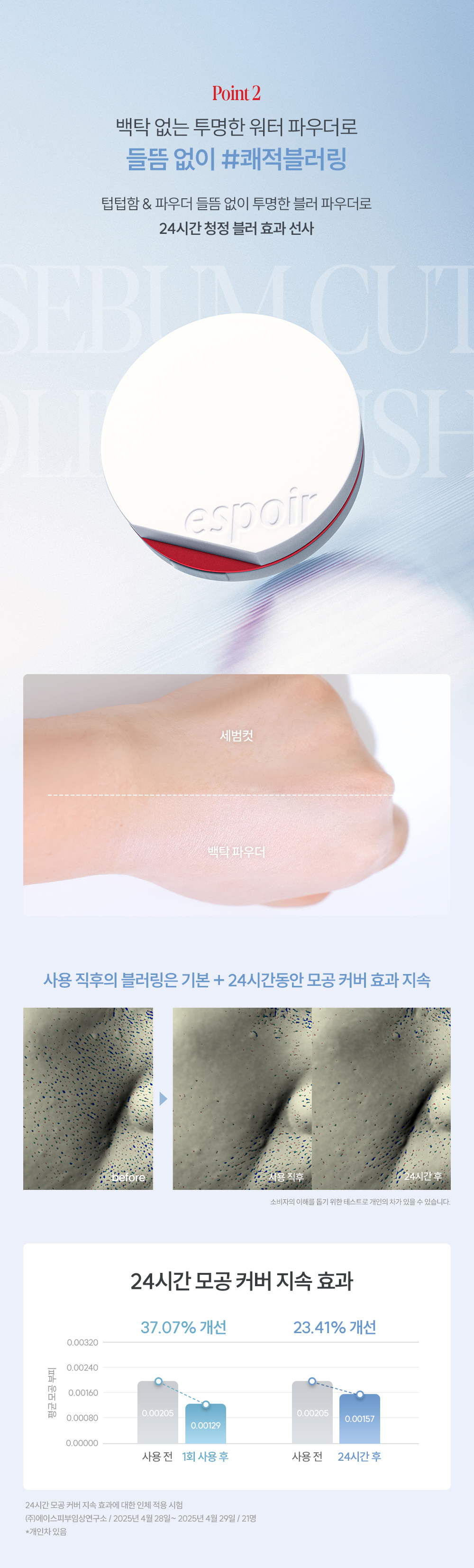 一秒控油☁️柔焦降溫🧊妝前&補妝都ok! 韓國 espoir Be Velvet Sebum Cut Cushion 24小時持妝控油清涼霧面定妝氣墊
