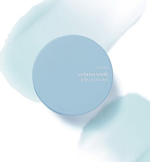 果凍質地～定妝同時撫平凹凸紋理 韓國 etude Sebum Soak Jelly Powder 零油光控油柔焦霧面果凍定妝粉餅