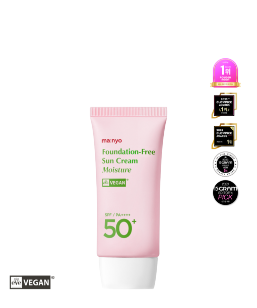 代替粉底液的防曬～水潤版 韓國 manyo Foundation- Free Sun Cream Moisture SPF50+ PA++++無粉感素顏霜自然美肌保濕提亮防曬霜 - 50ml