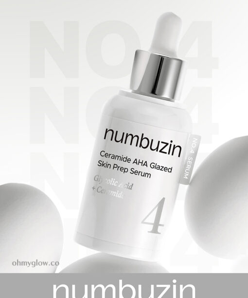雞蛋精華！乾燥粗糙肌～令底妝更持久貼服 韓國numbuzin No.4 Ceramide AHA Glazed Skin Prep Serum 神經醯胺AHA修屏保濕角質護理妝前精華 - 30ml