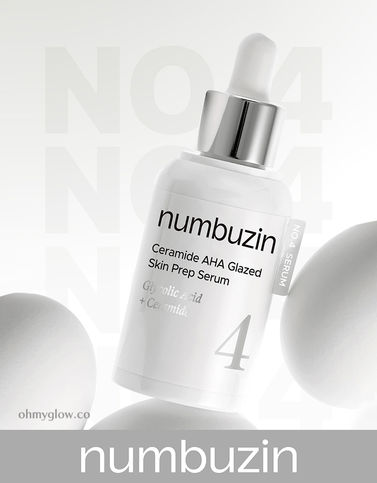 雞蛋精華！乾燥粗糙肌～令底妝更持久貼服 韓國numbuzin No.4 Ceramide AHA Glazed Skin Prep Serum 神經醯胺AHA修屏保濕角質護理妝前精華 - 30ml