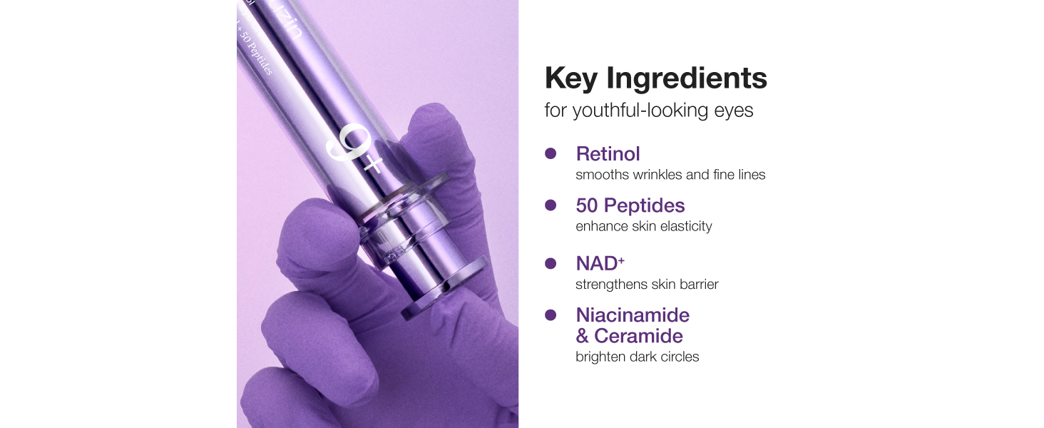 集中撫平眼周紋 減淡黑眼圈 韓國numbuzin No.9 NAD+ Retinol Volumetox Eye Cream 高效NAD維A胜肽抗老緊緻眼紋逆齡眼霜