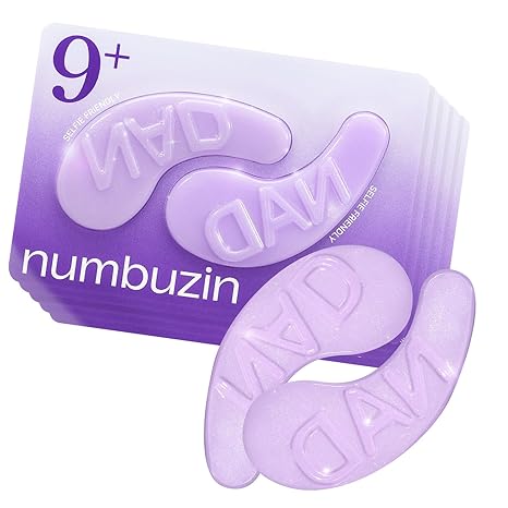 消腫減眼紋 可敷過夜 韓國 numbuzin No.9 NAD+ Collagen Under Eye Patches 高效NAD胜肽抗老緊緻眼紋逆齡果凍眼膜 一盒10片裝