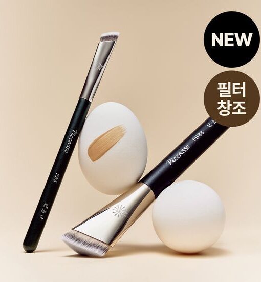cushion友好～韓國Piccasso Tapping Cover Brush 短毛輕拍無瑕底妝系列掃具（粉底掃 #FB33 / 遮瑕掃 # 233) - 2款選擇