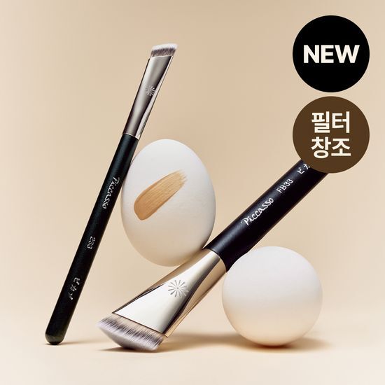 cushion友好～韓國Piccasso Tapping Cover Brush 短毛輕拍無瑕底妝系列掃具（粉底掃 #FB33 / 遮瑕掃 # 233) - 2款選擇