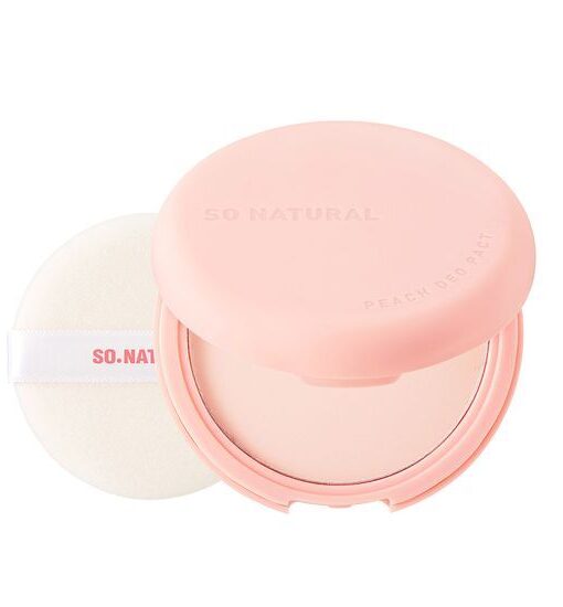 腋下汗味暗沉OUT！ 韓國 So Natural Peach Deo Pact 腋下清爽美白提亮蜜桃香氛粉餅