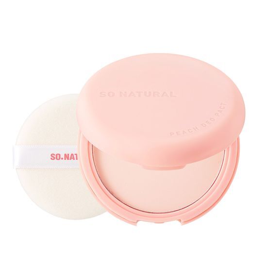 腋下汗味暗沉OUT！ 韓國 So Natural Peach Deo Pact 腋下清爽美白提亮蜜桃香氛粉餅