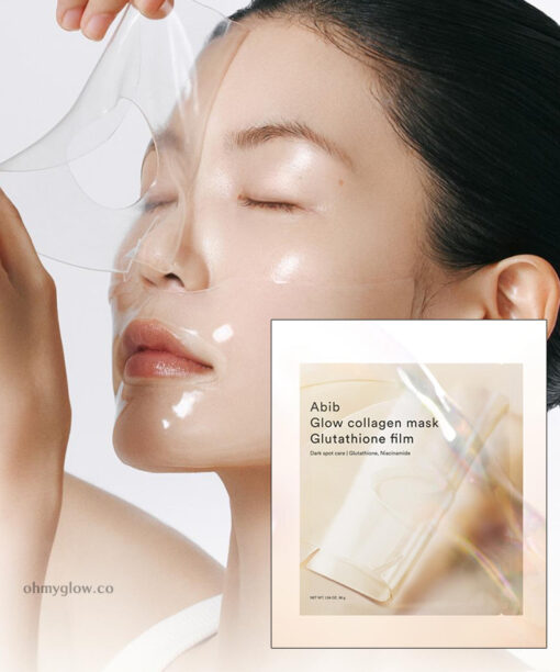 韓國 ABIB Glow Collagen Mask Glutathione Film 純度99%穀胱甘肽X菸鹼醯胺X維C亮白膠原蛋白果凍面膜 一盒4片裝 - 2種選擇