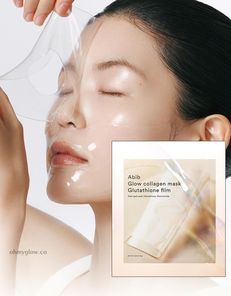 韓國 ABIB Glow Collagen Mask Glutathione Film 純度99%穀胱甘肽X菸鹼醯胺X維C亮白膠原蛋白果凍面膜 一盒4片裝 - 2種選擇