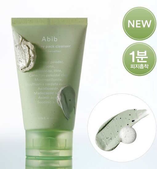 1分鐘深清〖泥膜 X 潔面 2合1〗韓國 ABIB Pore Clay Pack Cleanser 95%高純度活性炭粉魚腥草膠囊潔淨毛孔吸油泥面膜潔面乳