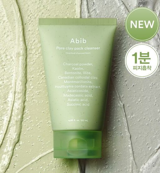 1分鐘深清〖泥膜 X 潔面 2合1〗韓國 ABIB Pore Clay Pack Cleanser 95%高純度活性炭粉魚腥草膠囊潔淨毛孔吸油泥面膜潔面乳