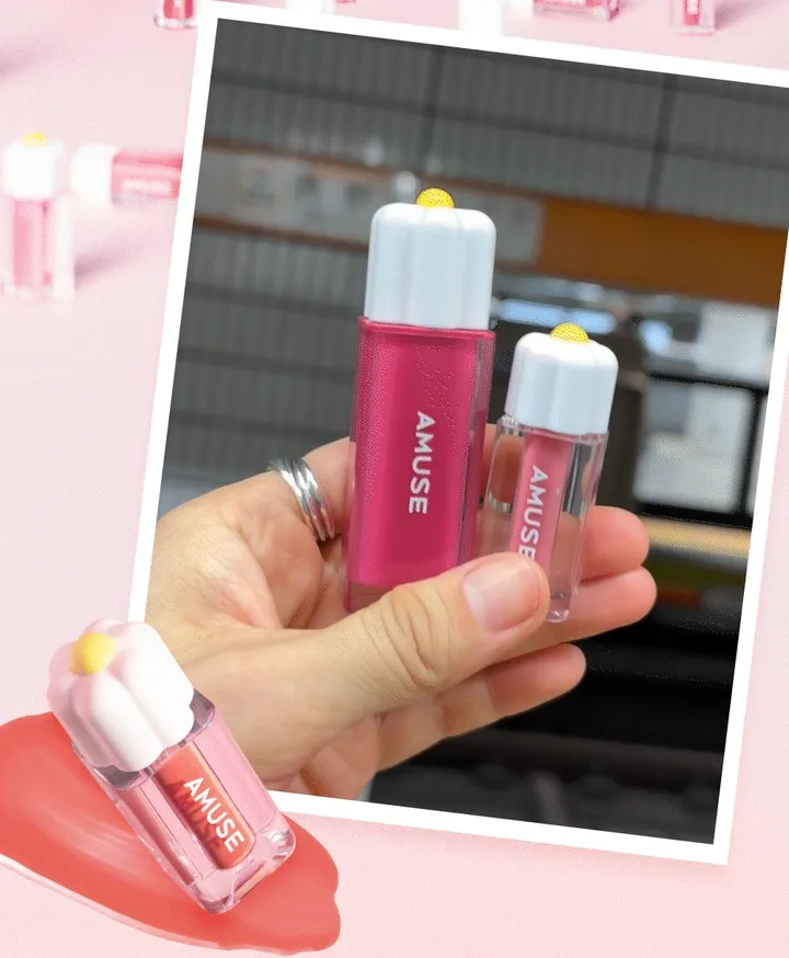 皇牌熱賣色迷你唇釉SET～張員瑛同款！打造水潤花瓣唇🌼～韓國 AMUSE Dew Tint Mini Duo 水光純素🌼花瓣露水唇釉限量迷你唇釉2件套裝(Warm Tone / Cool Tone) - 2款選擇