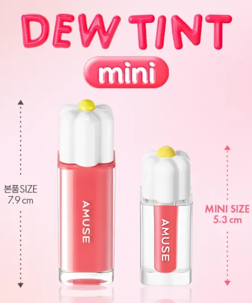 皇牌熱賣色迷你唇釉SET～張員瑛同款！打造水潤花瓣唇🌼～韓國 AMUSE Dew Tint Mini Duo 水光純素🌼花瓣露水唇釉限量迷你唇釉2件套裝(Warm Tone / Cool Tone) - 2款選擇