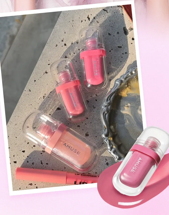皇牌熱賣色迷你唇釉SET～張員瑛同款！韓國 AMUSE JEL-FIT Tint Mini Duo 持久果凍彈潤光澤唇釉限量迷你唇釉2件套裝(Warm Tone / Cool Tone) - 2款選擇