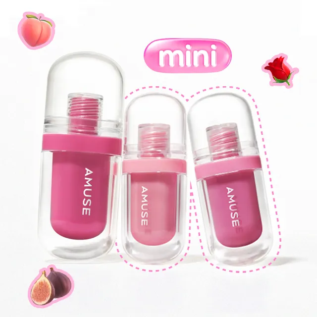 皇牌熱賣色迷你唇釉SET～張員瑛同款！韓國 AMUSE JEL-FIT Tint Mini Duo 持久果凍彈潤光澤唇釉限量迷你唇釉2件套裝(Warm Tone / Cool Tone) - 2款選擇