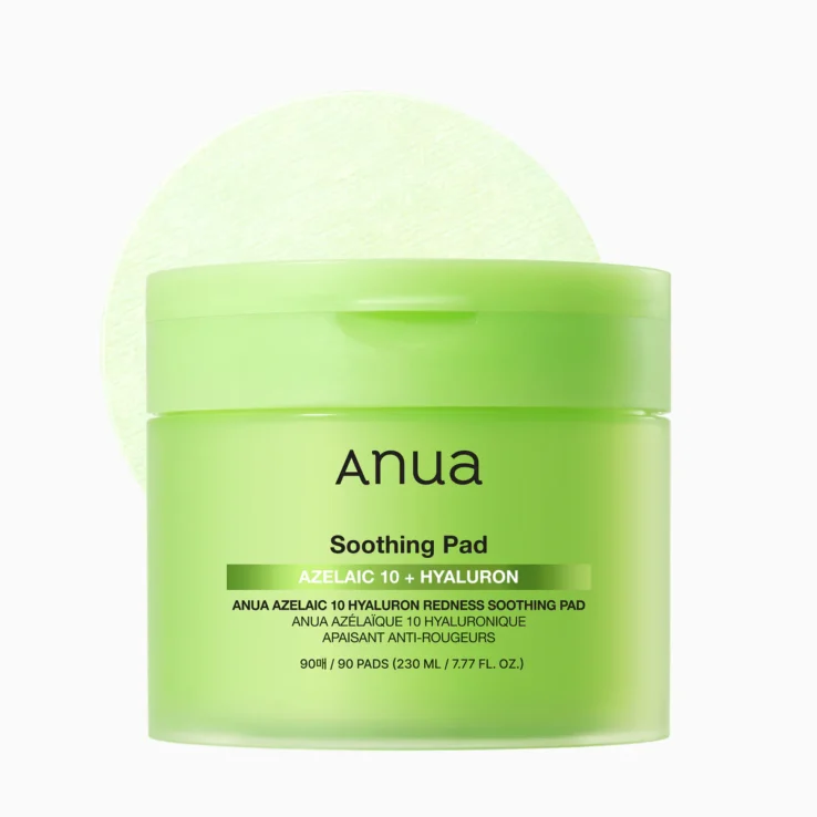 韓國 ANUA Azelaic 10 Hyaluron Redness Soothing Pad 壬二酸透明質酸積雪草去紅抗痘爽膚棉片 - 90片裝