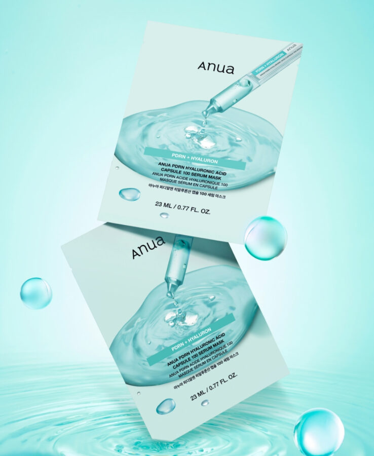 韓國 ANUA PDRN Hyaluronic Acid Capsule 100 Serum Mask 三文魚PDRN透明質酸膠原蛋白智能膠囊保濕精華面膜一盒10片裝 - 2種選擇