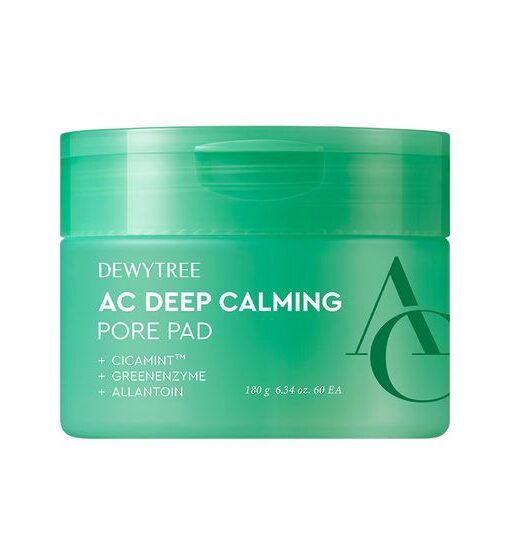 韓國DEWYTREE AC Deep Calming Pore Pad 專利積雪草降溫鎮靜控油收毛孔爽膚棉片 - 60片裝