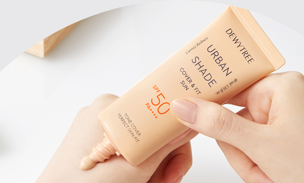 代替粉底〔防曬X提亮X遮瑕〕韓國 DEWYTREE Urban Shade Cover And Fit Sun SPF50+ PA++++ 素顏霜遮瑕有色防曬 - 40ml
