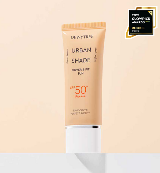代替粉底〔防曬X提亮X遮瑕〕韓國 DEWYTREE Urban Shade Cover And Fit Sun SPF50+ PA++++ 素顏霜遮瑕有色防曬 - 40ml