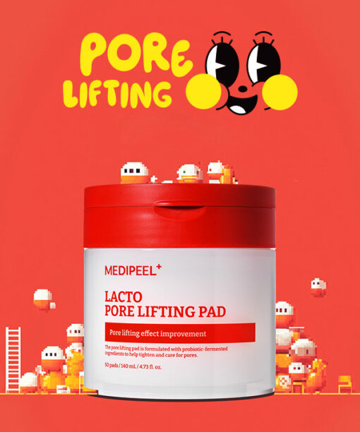 韓國 Daiso x Medi Peel Lacto Pore Lifting Pad 2.0 乳酸菌X膠原蛋白緊緻收毛孔爽膚棉片- 50片裝