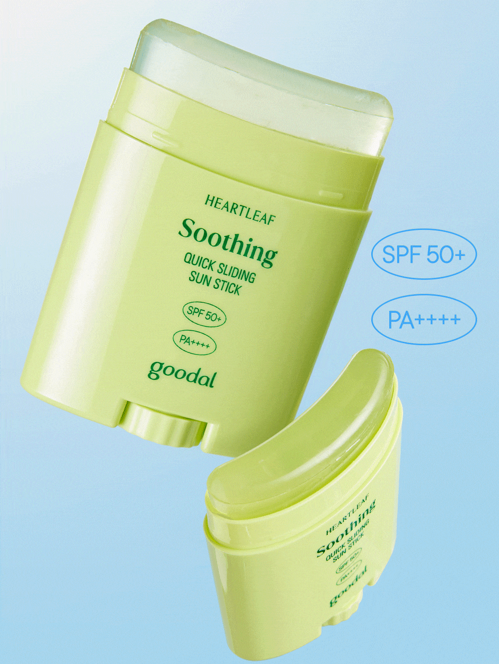 新升級版 透明膏體不泛白~韓國 Goodal Heartleaf Soothing Quick Sliding Sun Stick SPF 50+ PA++++ 魚腥草舒緩清爽防曬棒