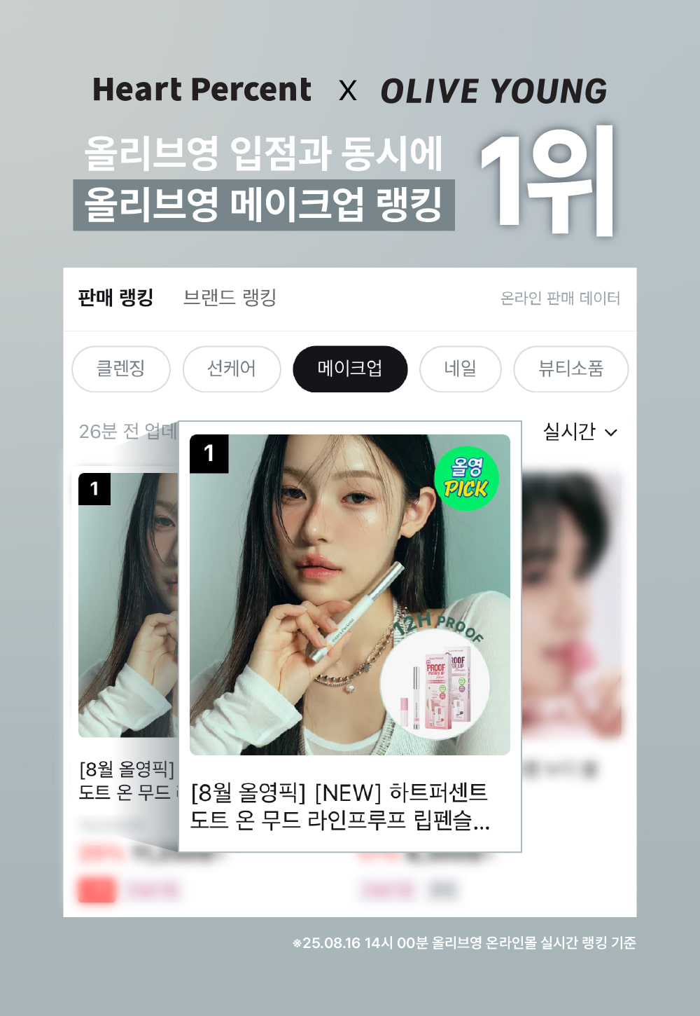 韓國 HEART PERCENT Dote On Mood Lineproof Lip Pencil 12小時長效持妝防水唇打底唇筆(#01-06) - 6色選擇