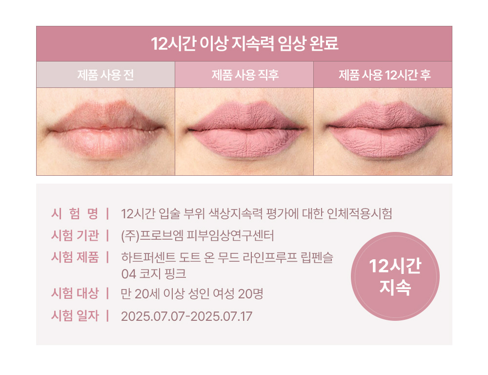 韓國 HEART PERCENT Dote On Mood Lineproof Lip Pencil 12小時長效持妝防水唇打底唇筆(#01-06) - 6色選擇