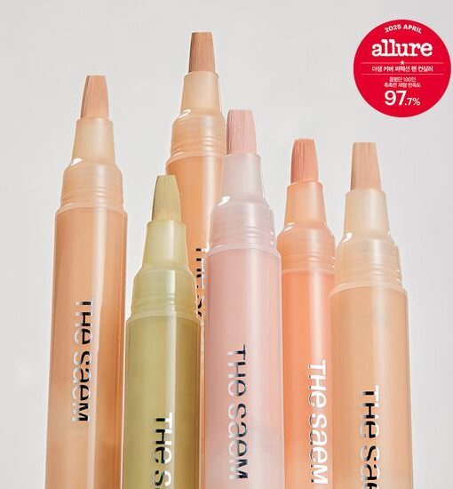 補妝方便～韓國The Saem Cover Perfection Pen Concealer 多功能輕薄保濕遮瑕液筆(遮瑕/校正/提亮) - 6色選擇