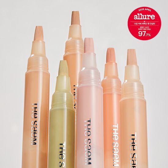 補妝方便～韓國The Saem Cover Perfection Pen Concealer 多功能輕薄保濕遮瑕液筆(遮瑕/校正/提亮) - 6色選擇